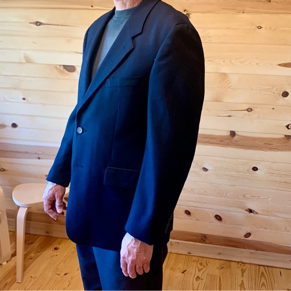 Men’s Ralph Lauren Navy Blue Virgin all Wool Blazer. Perfect Condition - Picture 3 of 5